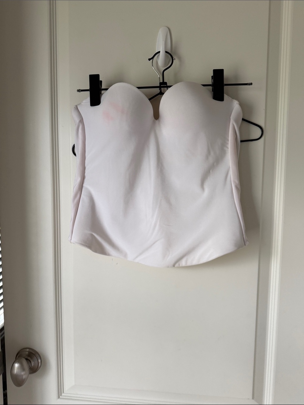 David's Bridal White Strapless Bustier  36 c